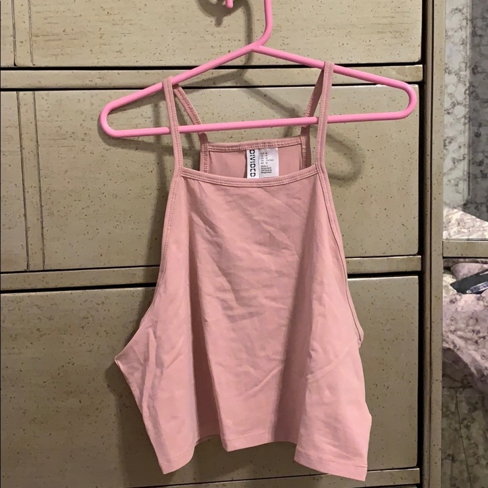 Pink cropped top